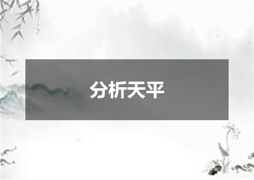 分析天平