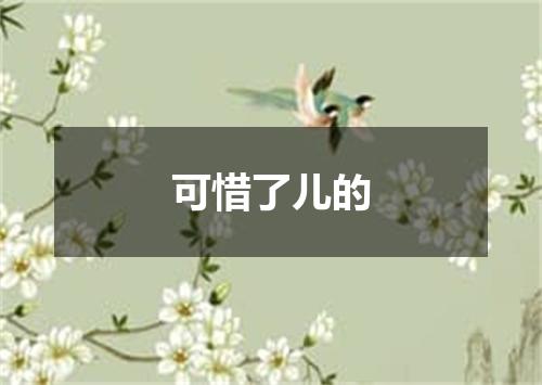 可惜了儿的