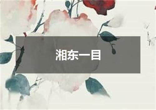 湘东一目