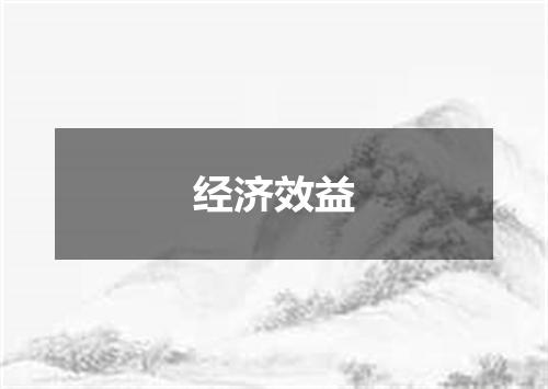 经济效益