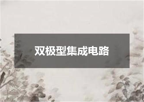 双极型集成电路