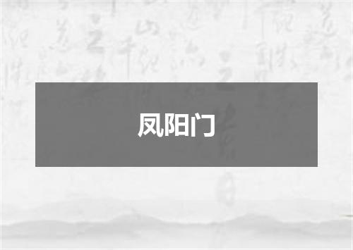 凤阳门