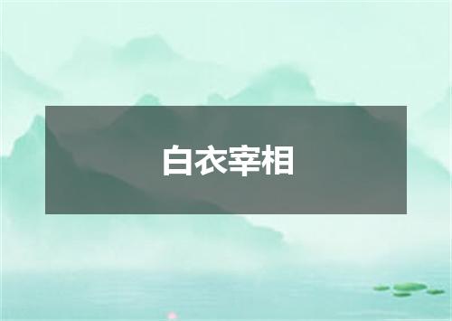 白衣宰相