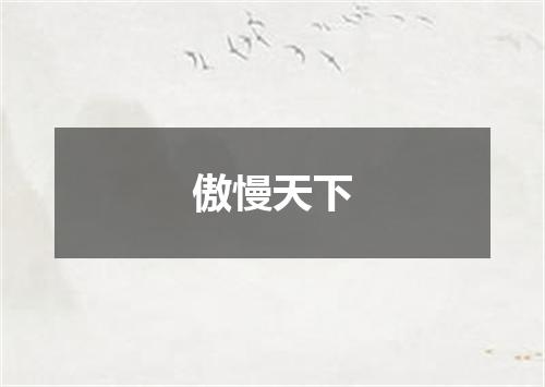 傲慢天下