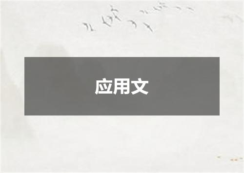 应用文