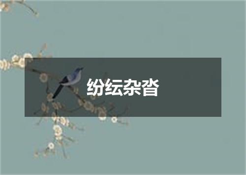 纷纭杂沓