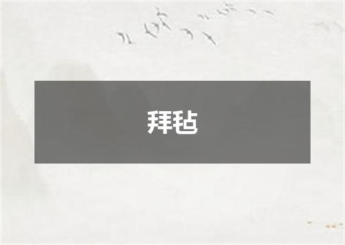 拜毡
