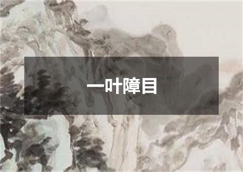 一叶障目