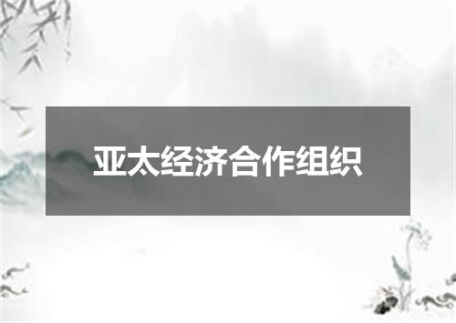 亚太经济合作组织