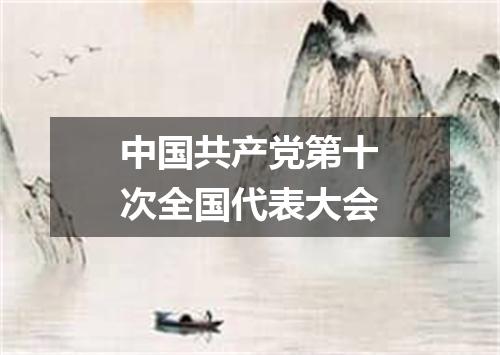 中国共产党第十次全国代表大会