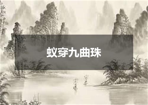 蚁穿九曲珠