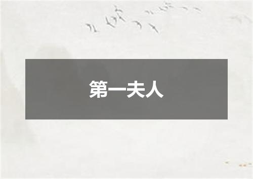 第一夫人