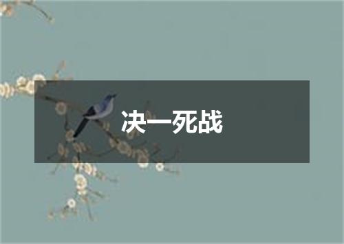 决一死战