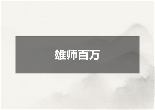 雄师百万