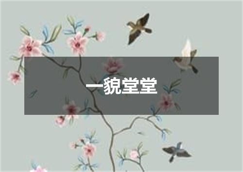 一貌堂堂