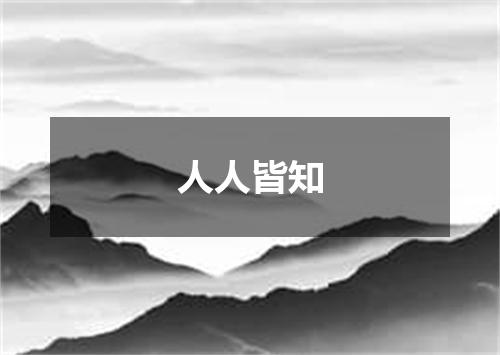 人人皆知