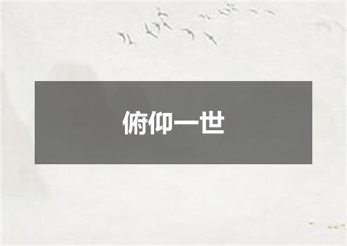 俯仰一世