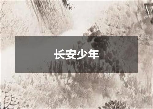长安少年