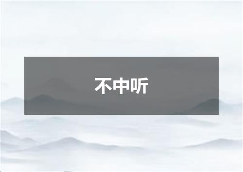 不中听