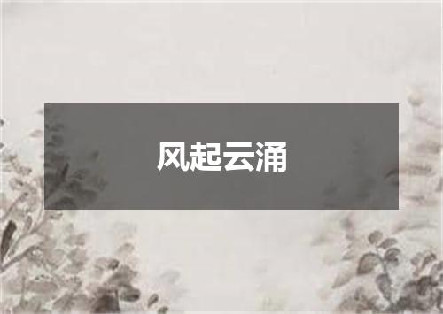 风起云涌