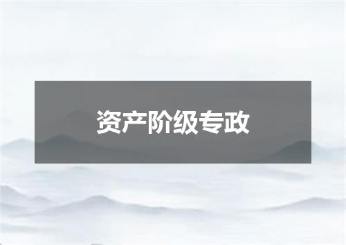 资产阶级专政