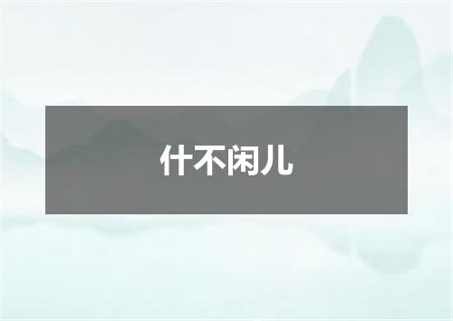 什不闲儿