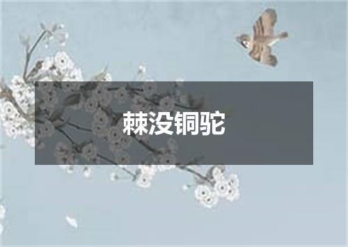 棘没铜驼