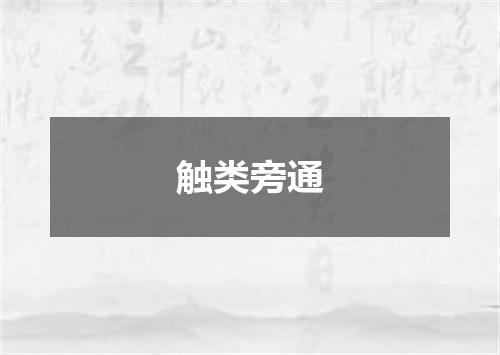 触类旁通