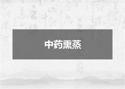 中药熏蒸