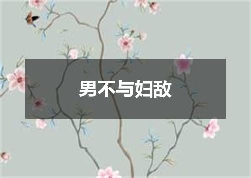 男不与妇敌