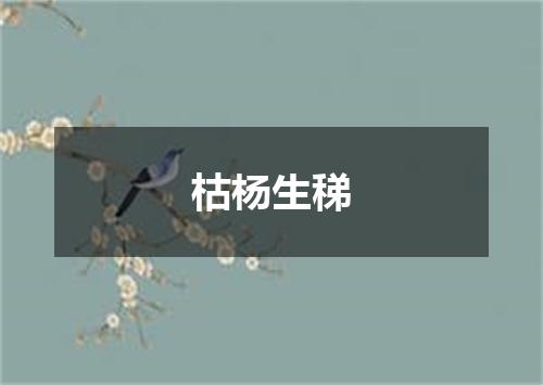 枯杨生稊