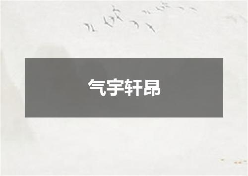 气宇轩昂