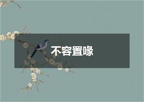 不容置喙