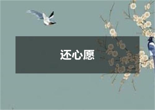 还心愿