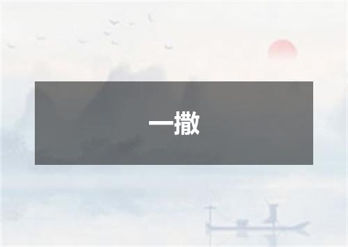 一撒