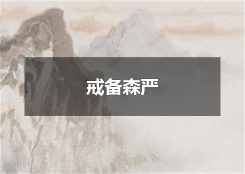 戒备森严