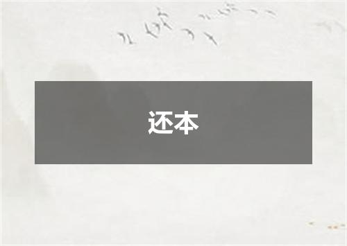 还本