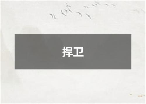 捍卫