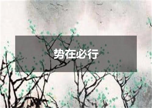 势在必行
