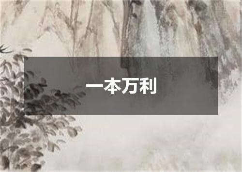 一本万利