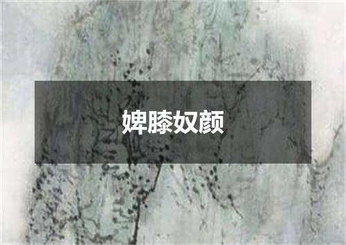 婢膝奴颜