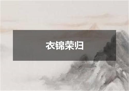 衣锦荣归