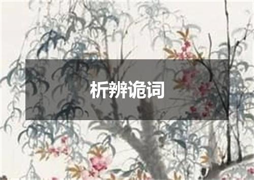 析辨诡词