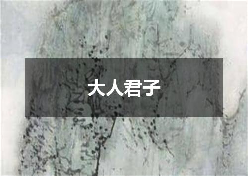 大人君子