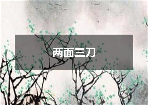 两面三刀