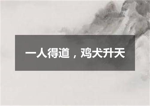一人得道，鸡犬升天