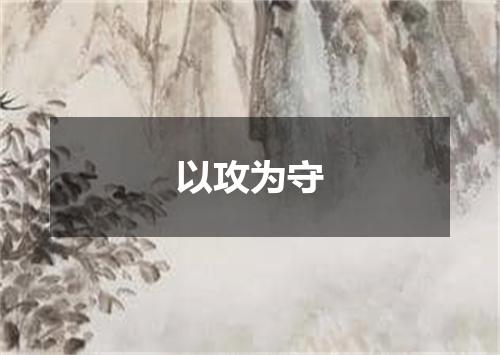 以攻为守
