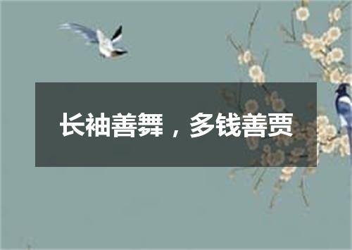 长袖善舞，多钱善贾