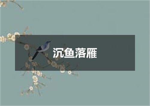 沉鱼落雁