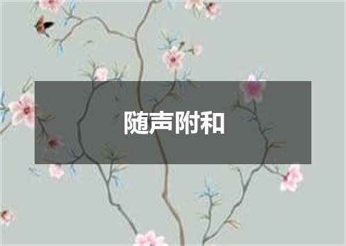 随声附和